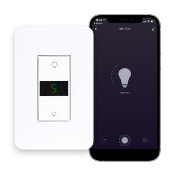 Smart Lighting LED Display Dimmer Switch - WiFi Remote App Control; Compatible with Alexa and Google Home Assistant - JONATHAN Y
